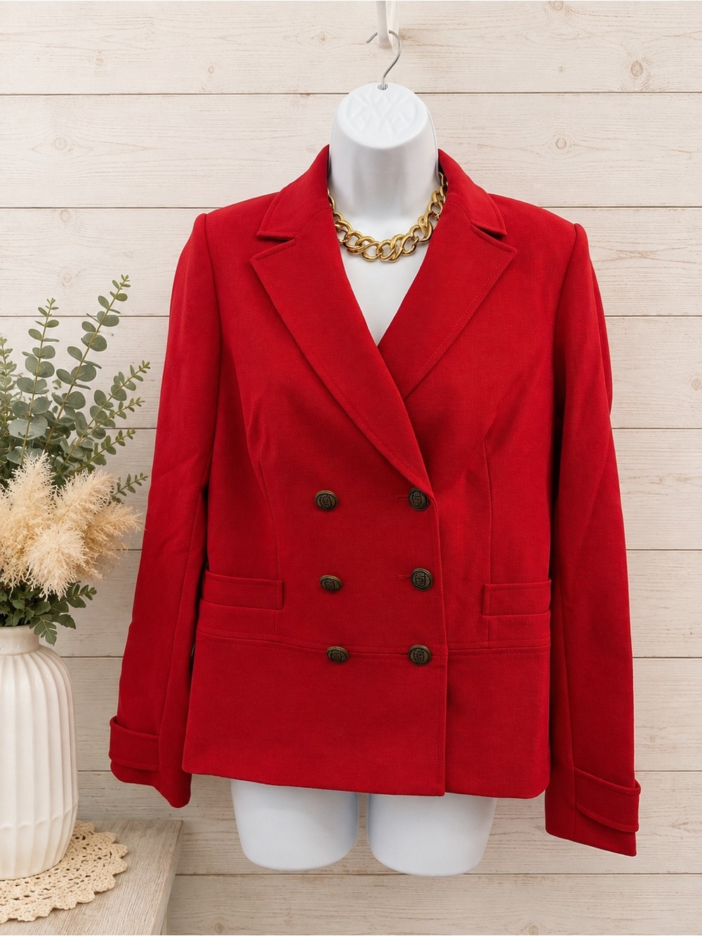 Karl Lagerfeld Red Double-Breasted Blazer - 6 (NWOT)